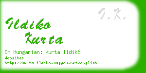 ildiko kurta business card
