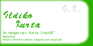 ildiko kurta business card